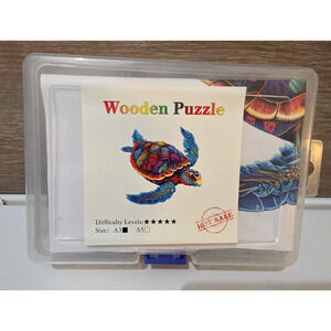 Wooden Jigsaw Puzzle Size A3 Sea Turtle Tropical